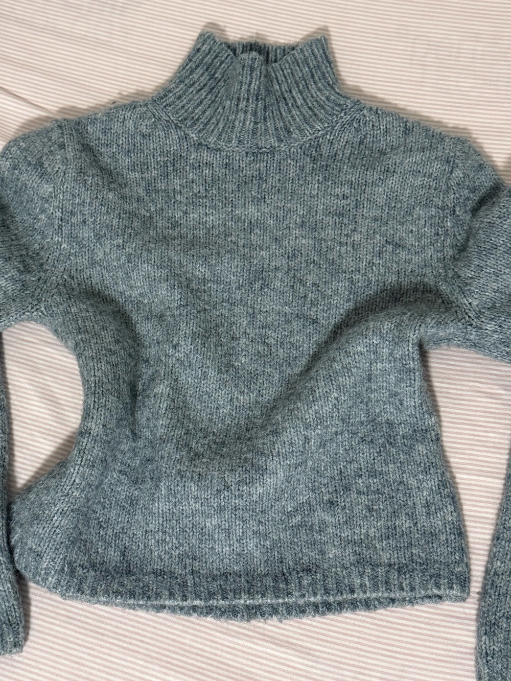 H&M Heather Teal Mock Neck Sweater